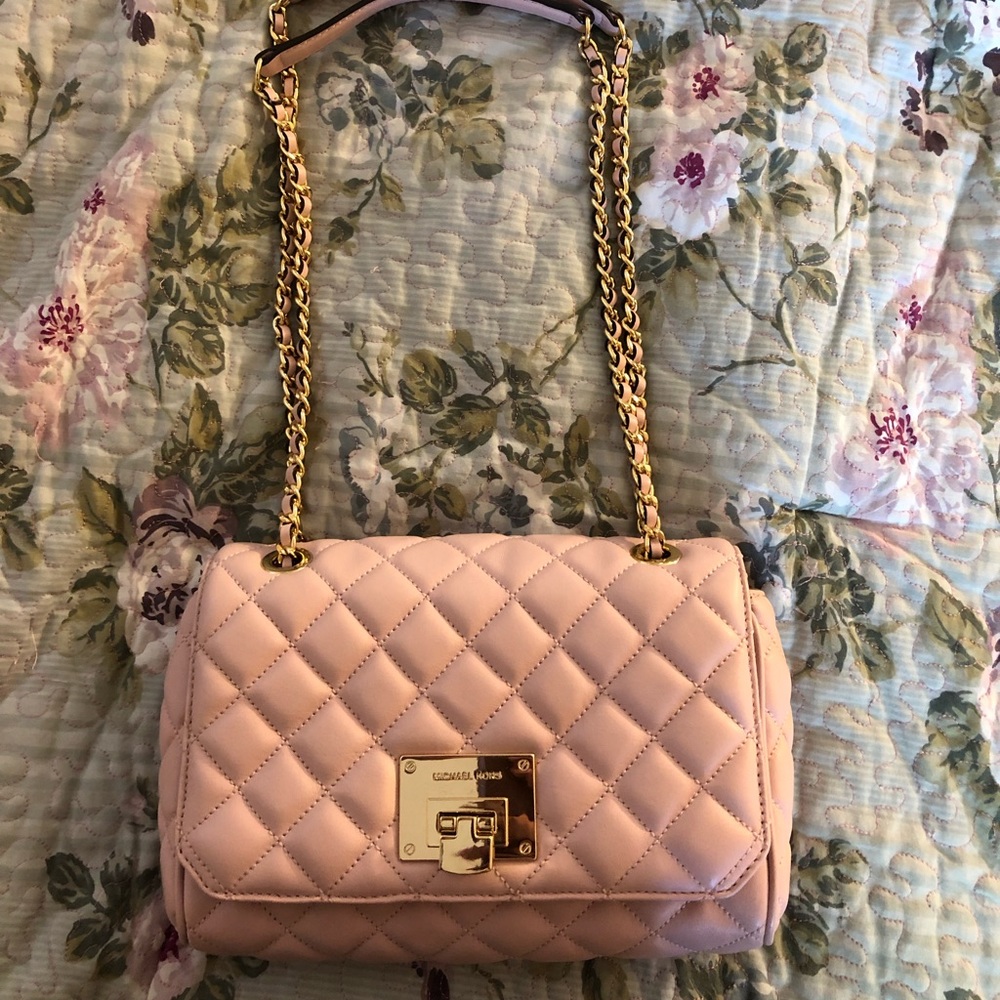 MICHAEL KORS Pink Quilted Shoulder or Crossbody